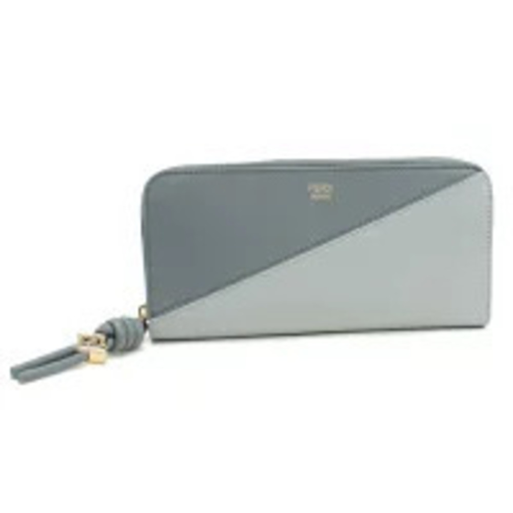 Fendi Long Wallet Round Zipper Blue